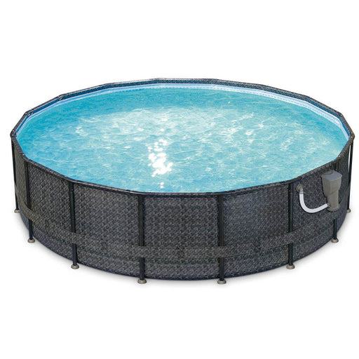 Summer Waves P4A01648B Elite 16ft x 48in Above Ground Frame Swimming Pool Set - 253245