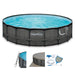 Summer Waves Elite 18ft x 48in Above Ground Frame Swimming Pool Set with Pump - 77123