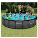 Summer Waves Elite 18ft x 48in Above Ground Frame Swimming Pool Set with Pump - 77123