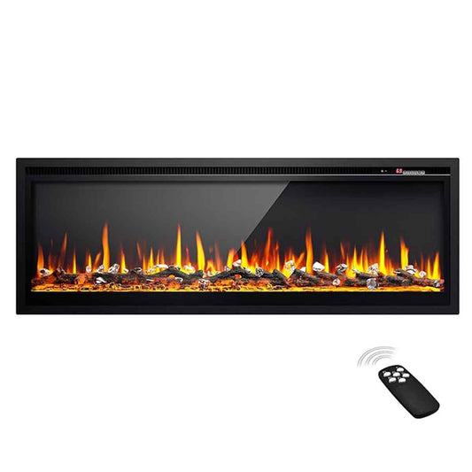 EUHOMY Electric Fireplace Recessed Wall Mounted Freestanding - EF-50