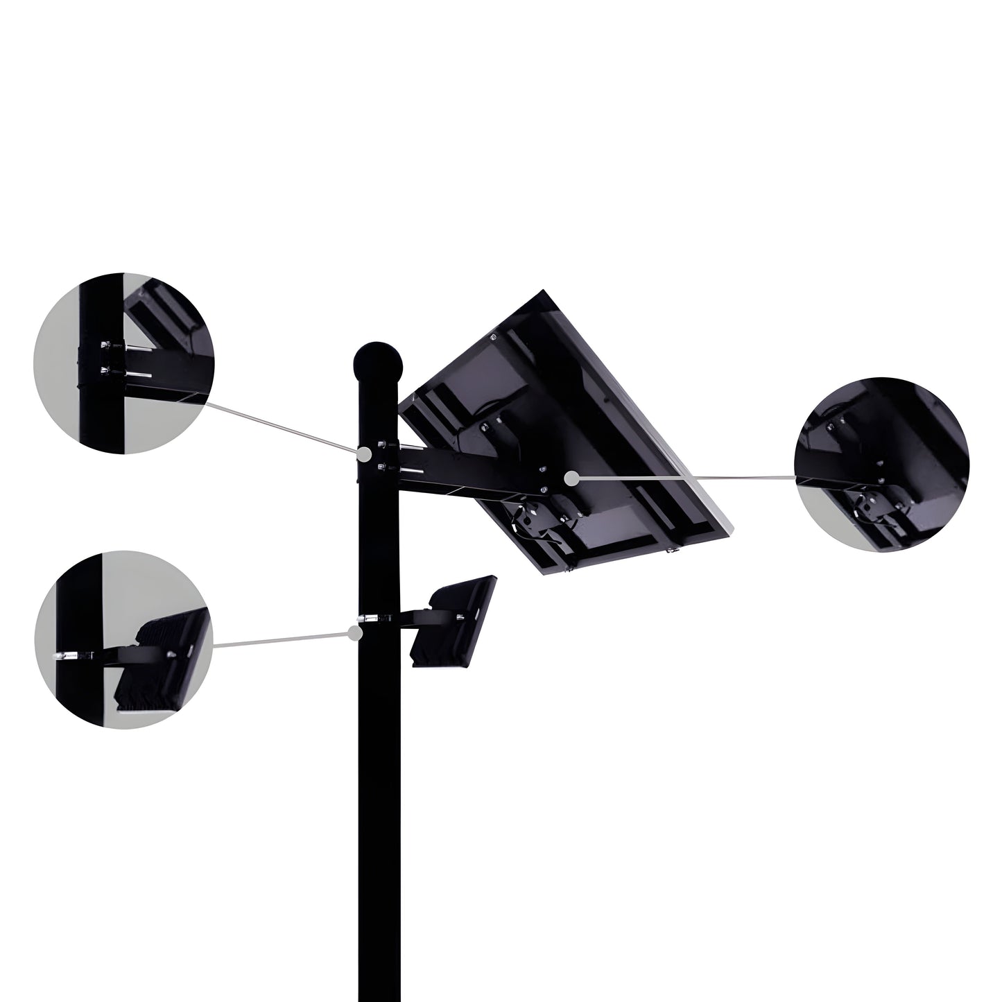 AVS Energy Solar LED Flood Light 50 Watt 7000 Lumens 5000K  - AVS-BLK-50W