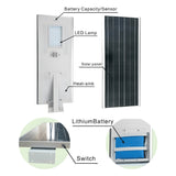 AVS Energy Solar LED Street Light 120 Watt 15000 Lumens 5000K Parking Lot Light Solar All in One Street Light  - AVS-AI1-120W