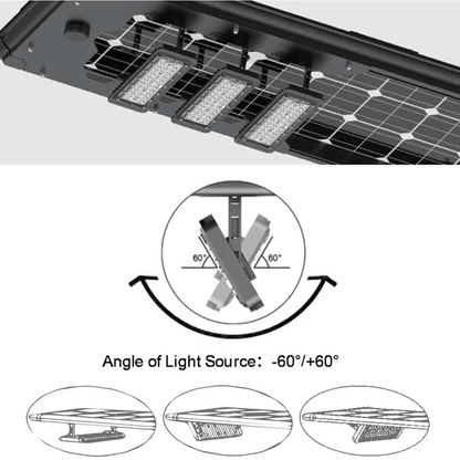 AVS Energy Solar LED Street Light 60 Watt 10800 Lumens 5000K Parking Lot Light Solar  - AVS-BF02-60WAll in One Street Light