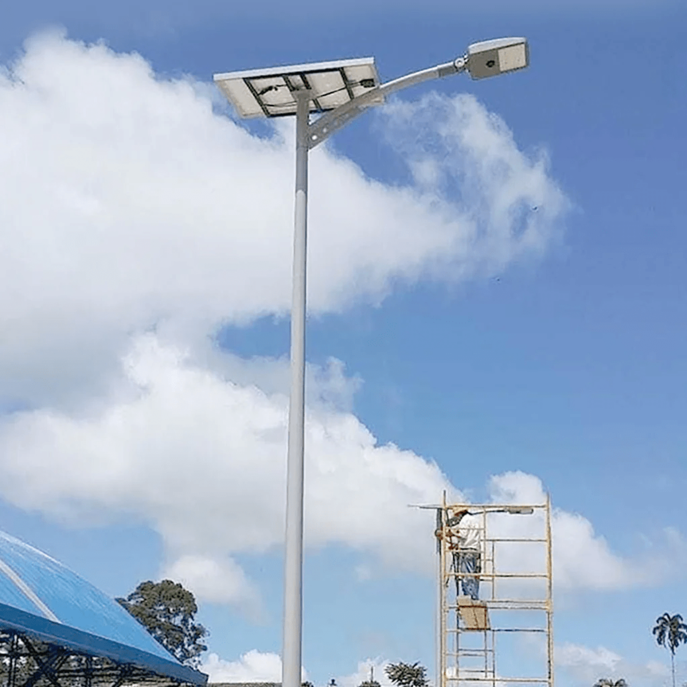 AVS Energy Solar Billboard Light 50 Watt 6200 Lumens 5000K Yoke/Pole Mount IP67  - AVS-SFL50W-Yoke