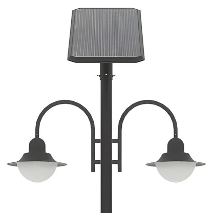 AVS Energy Solar Street Pole Light 2 x 20 Watt 2 x 3000 Lumens 5000K Black Housing Pathway Lighting Garden Light Solar Post Top CAPE Light - AVS-CAPE-2X20W