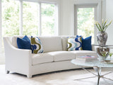 Modway Furniture Valenza Luxe Curved Sofa with Platinum Finish and Elegant Silver Accents for Modern Living Spaces