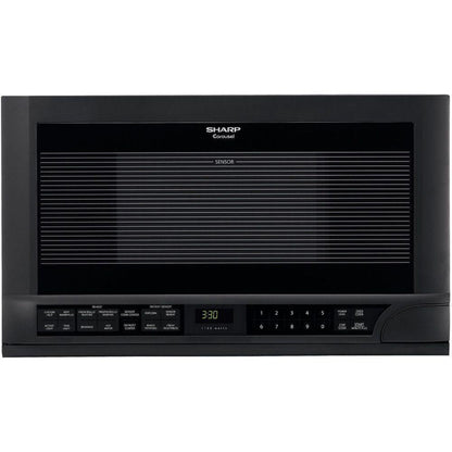 SHARP  1.5 cu. ft. 1100W Black Sharp Over-the-Counter Carousel Microwave Oven - R1210TY-KT