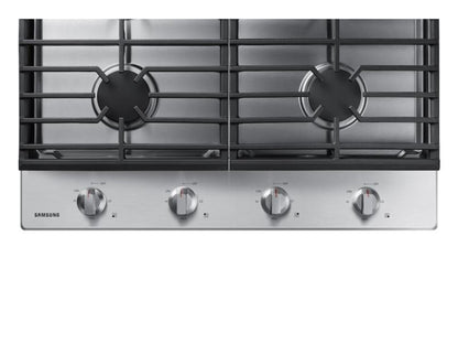 Samsung 30" Gas Cooktop, 4 Sealed Burners, 45K BTU, Continuous Cast Iron Grates, LP Conversion Kit, ADA Compliant – NA30R5310FS-KT