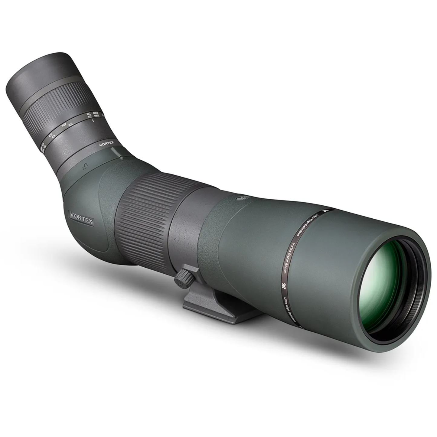 Vortex Optics Razor HD 22-48x65 (Angled) Spotting Scope with Free Hat and Wearable4U Bundle - RS-65A_Hat-CD_LCP