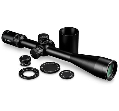 Vortex Optics Golden Eagle HD 15-60x52 ECR-1 MOA SFP 30 mm Tube Riflescope with Wearable4U Bundle Bundle - TCS-1503_Hat-CD