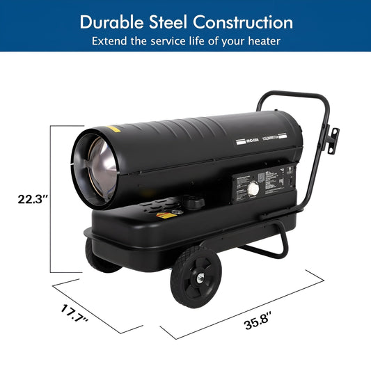 BILT HARD 135,000 BTU Kerosene Heater, Portable Torpedo with Thermostat Control - WHD-0304