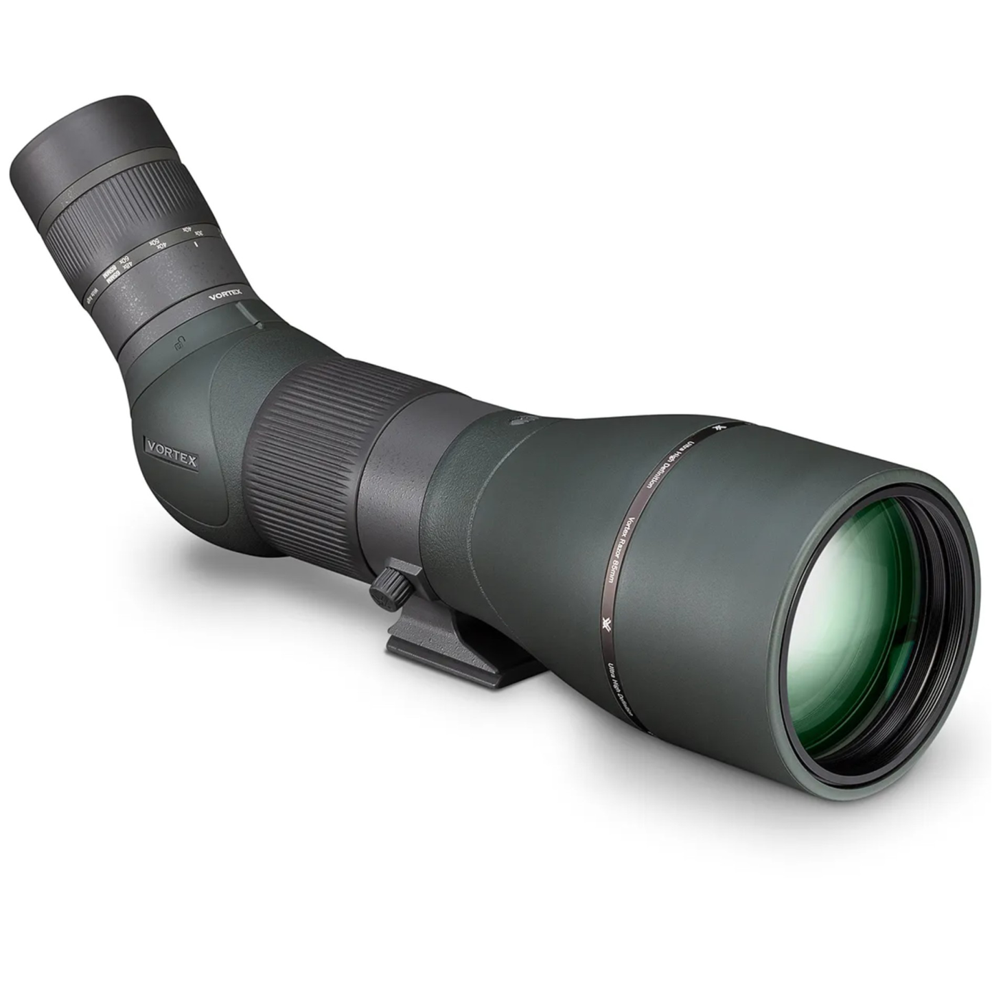 Vortex Optics Razor HD 27-60X85 (Angled) Spotting Scope RS-85A with Free Hat and Wearable4U Bundle - RS-85A_Hat-CD_LCP