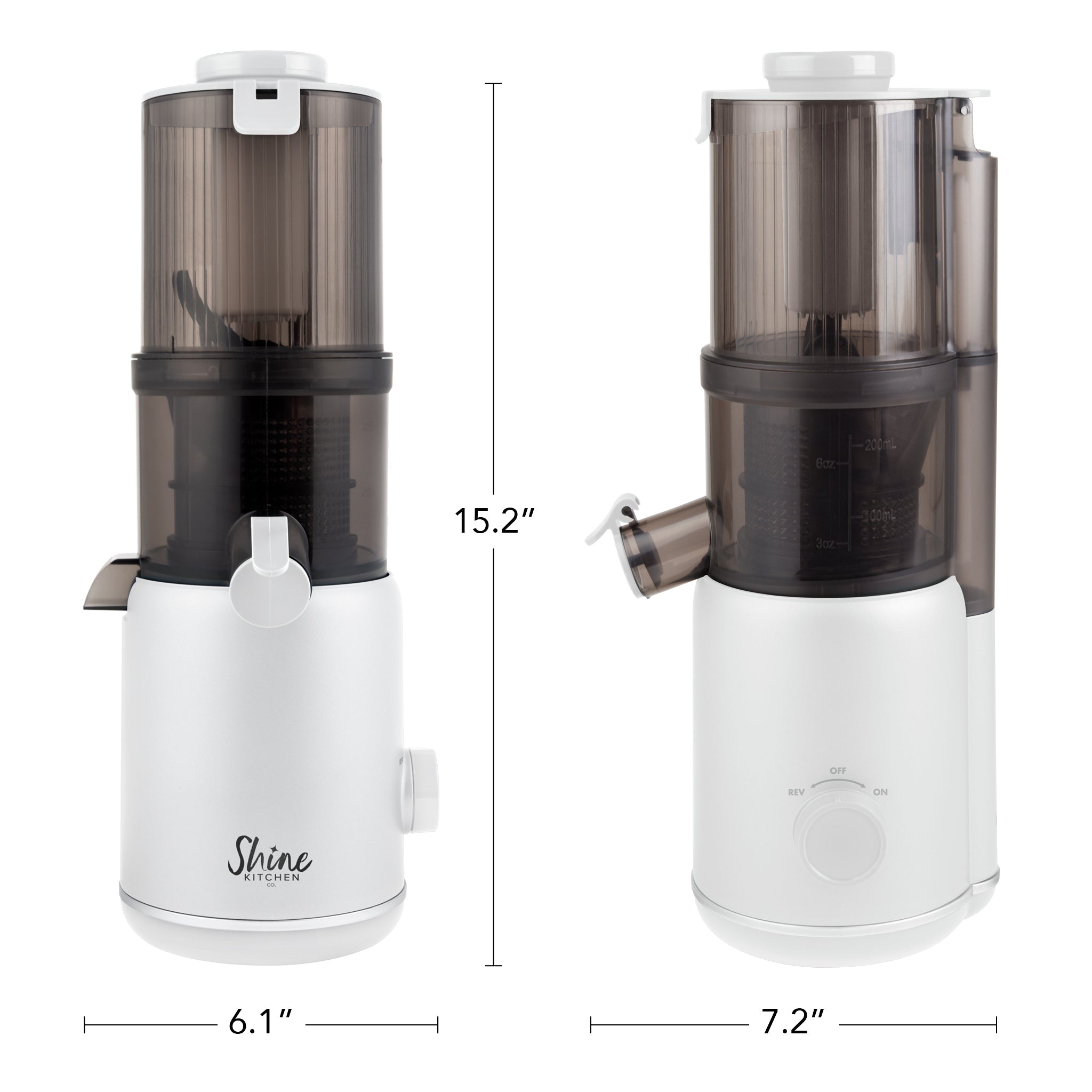 Shine Kitchen Co.® Multi-Batch Compact Cold Press Juicer