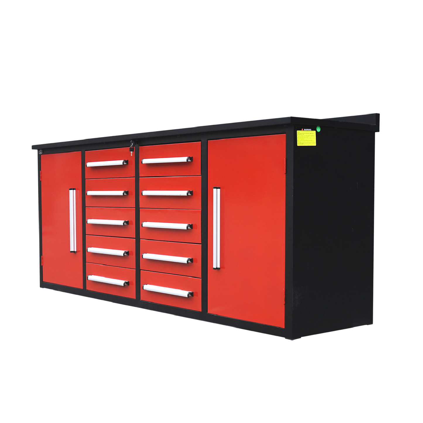 Chery Industrial [AS-IS] 7ft Storage Cabinets with Workbench (10 Drawers & 2 Cabinets) - D_WW000197