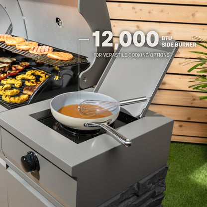 TYTUS Fresno 5-Burner LP/NG Convertible Grill in Gunmetal + Shadow Stone - TDT-021-0102