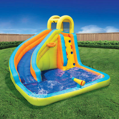 Banzai Splash 'N Blast Kids Backyard Inflatable Water Slide Park - 182401