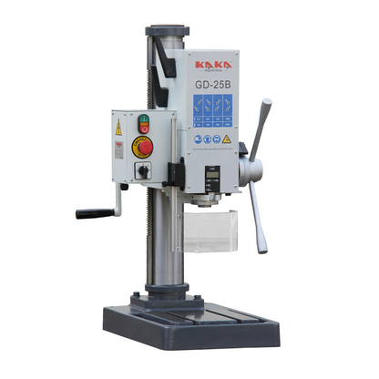 KAKA INDUSTRIAL Variable Speed Bench Drill Press,GD-25B 0.9kW 220V 3-Phase, 8-Speed (130-3200 RPM), Cast Iron Benchtop, 25mm Max Drilling, MT3 Taper - 190018V220
