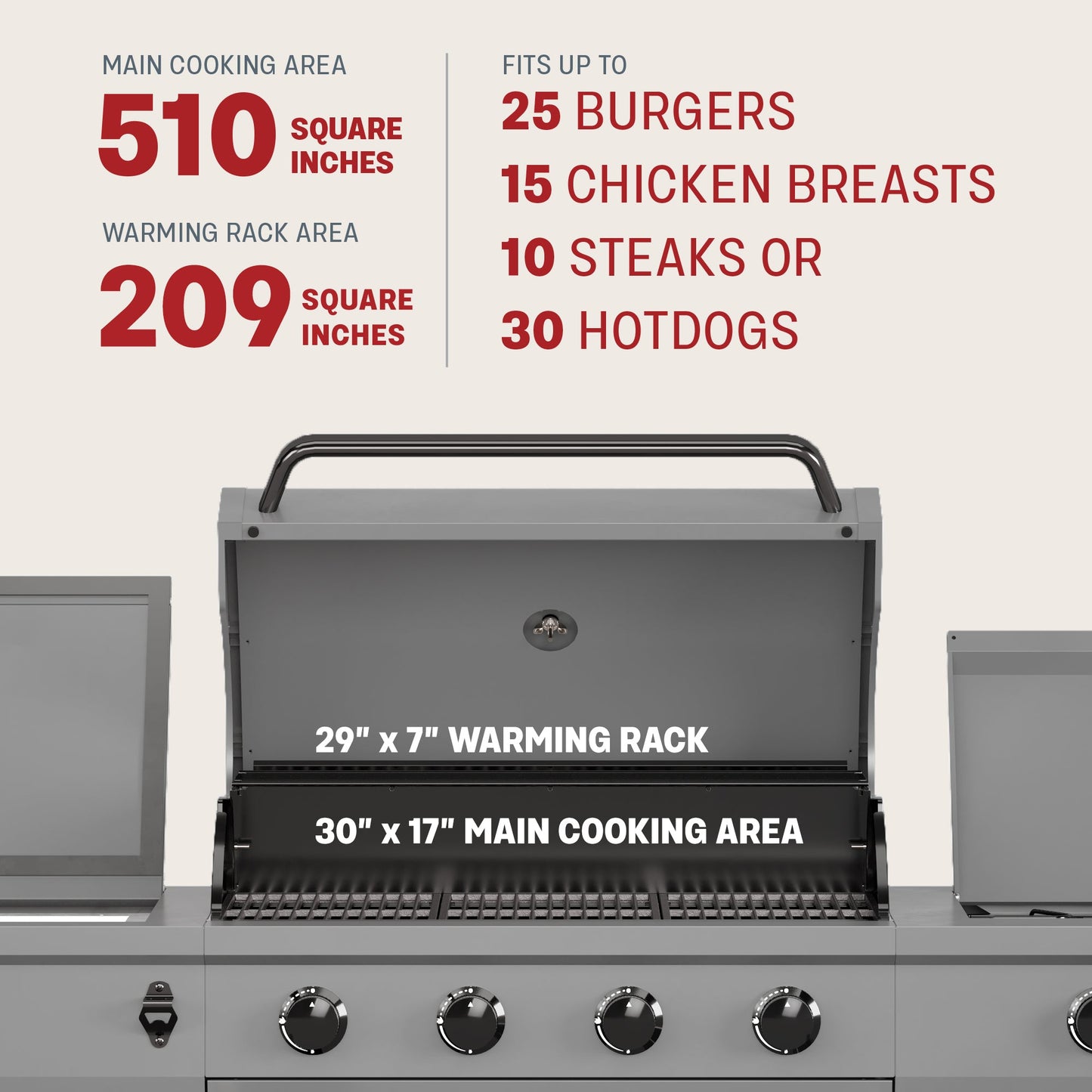 TYTUS Fresno 5-Burner LP/NG Convertible Grill in Gunmetal + Shadow Stone - TDT-021-0102