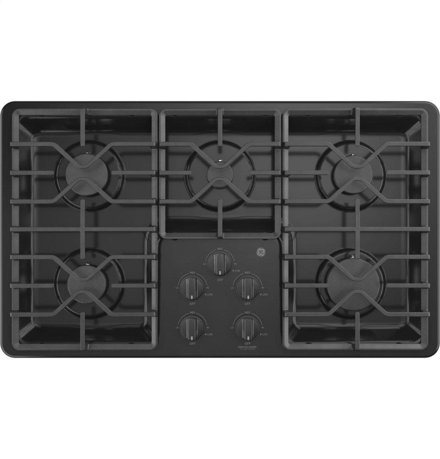GE APPLIANCES JGP3036DLBB GE(R) 36" Built-In Gas Cooktop with Dishwasher-Safe Grates -JGP3036DLBB-KT