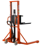 Tory Carrier Manual Pallet Stacker with Straddle legs 1100 lbs. 63" Lifting Height New - MSSL1163