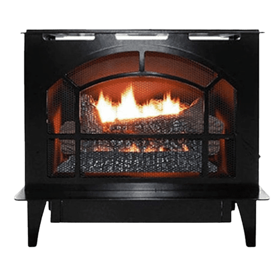 Buck Stove Townsend II 32,000 BTU's Vent Free Steel Series Gas Stove New - NVS-TOWNSEND-BLK-LP