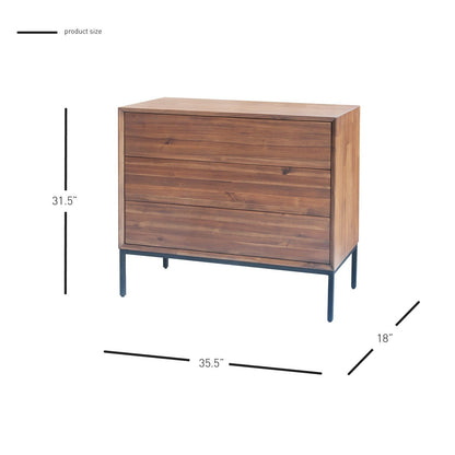 New Pacific Direct Hathaway 3-Drawer Chest 8000048