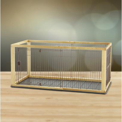 Richell Expandable Pet Crate Natural For Small And Medium Size Dogs - 80007