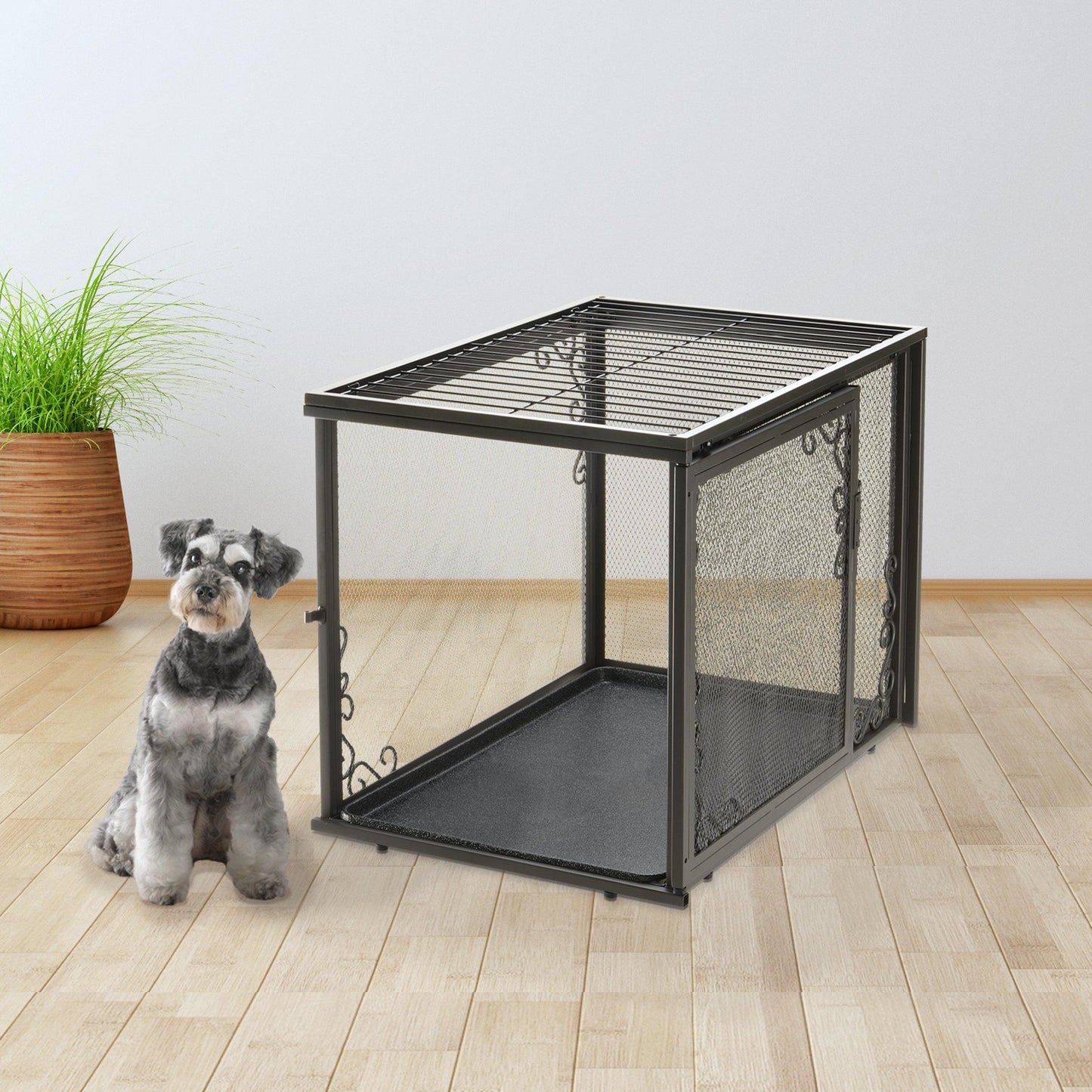 Richell Metal Mesh Pet Crate Medium -RI-80009