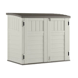 Suncast 53 x 31.5 x 45.5" Resin Storage Shed w/ Reinforced Floor, Ivory (2 Pack) - 111743