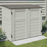 Suncast 53 x 31.5 x 45.5" Resin Storage Shed w/ Reinforced Floor, Ivory (2 Pack) - 111743