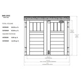 Suncast 53 x 31.5 x 45.5" Resin Storage Shed w/ Reinforced Floor, Ivory (2 Pack) - 111743