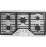 GE APPLIANCES JGP5036SLSS GE(R) 36" Built-In Gas Cooktop with 5 Burners and Dishwasher Safe Grates -JGP5036SLSS-KT