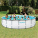 Summer Waves Elite 20' Metal Frame Above Ground Pool Set + Pump + 6 Cartridges - 80800