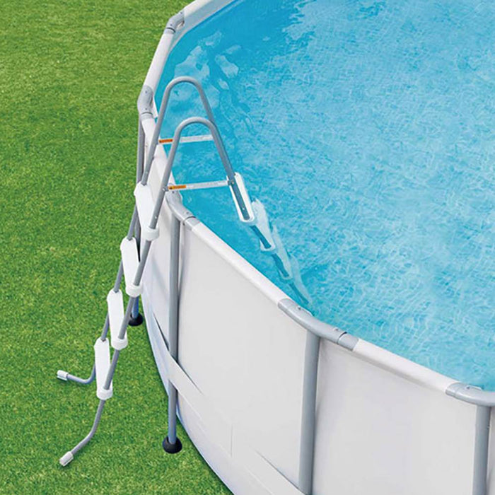 Summer Waves Elite 20' Metal Frame Above Ground Pool Set + Pump + 6 Cartridges - 80800