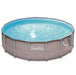 Summer Waves 16in x 48in Elite Wicker Above Ground Pool Set + Pump, 6 Cartridges - 80805