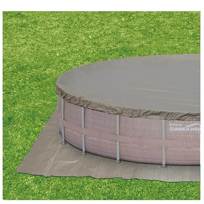 Summer Waves Elite Wicker Print 16'x4' Above Ground Pool + Pump + 12 Cartridges - 80806