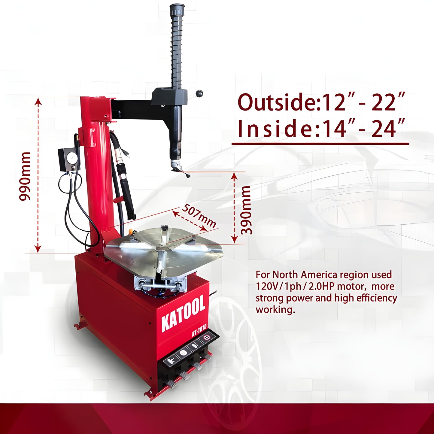 Katool Wheel Clamp Tire Changer Machine - KT-T810