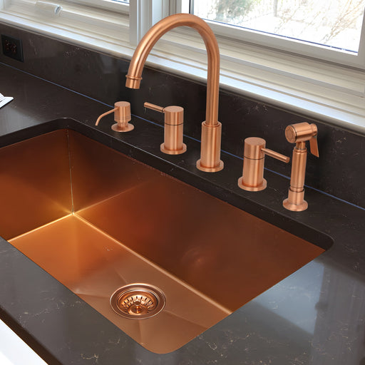 Akicon Equal Bowl Undermount Copper Kitchen Sink - AKS503-C