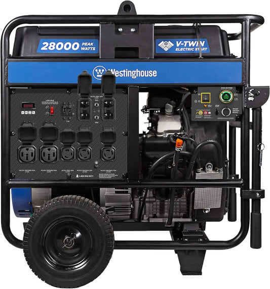 Westinghouse 20000W/28000W Generator Low THD 50 Amp Remote Start Gas with CO Sensor New - WGEN20000C