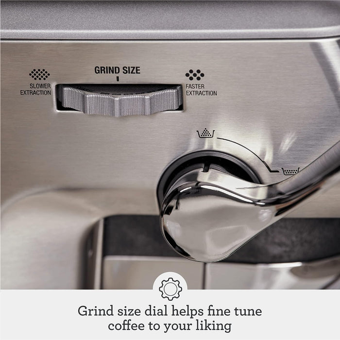 Breville Barista Express Impress Espresso Machine, Brushed Stainless Steel - BES876BSS