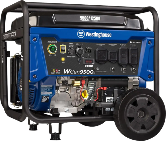 Westinghouse Generator 9500W/12500W 50 Amp Remote Start Gas with CO Sensor New - WGEN9500C