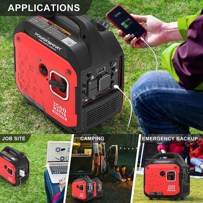 Powersmart Inverter Generator 2700/3500W Gas 4 Stroke Recoil Start New - PS5035