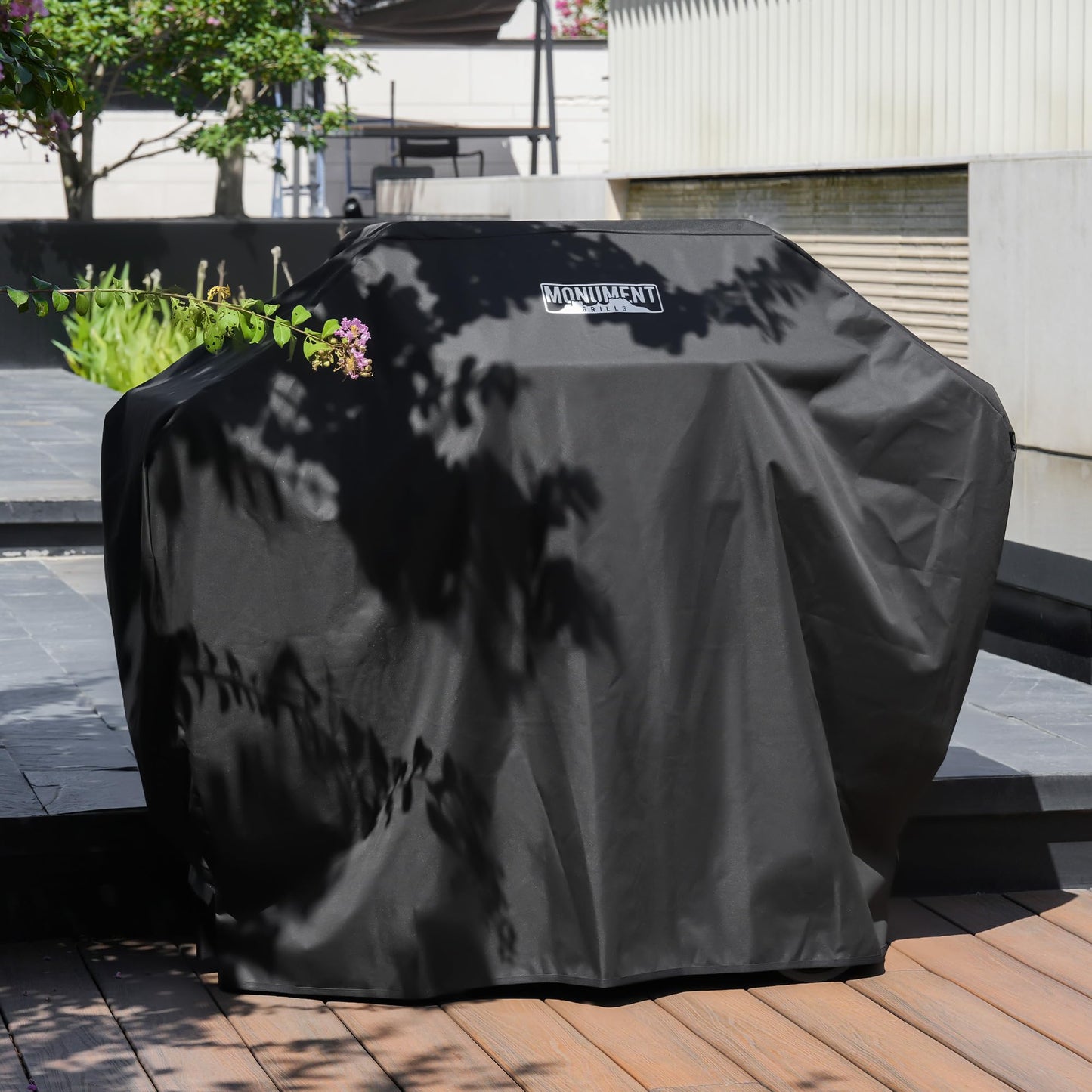 "Monument 4-Burner Propane Grill, Black SS, Clearview Lid, Foldable Shelf, w/ Cover – Mesa420MF (B0DFC2W299)"