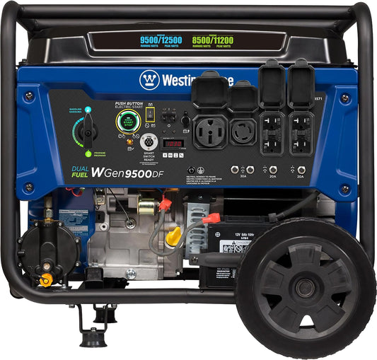 Westinghouse Generator 9500W/12500W 50 Amp Remote Start Dual Fuel New - WGEN9500DF