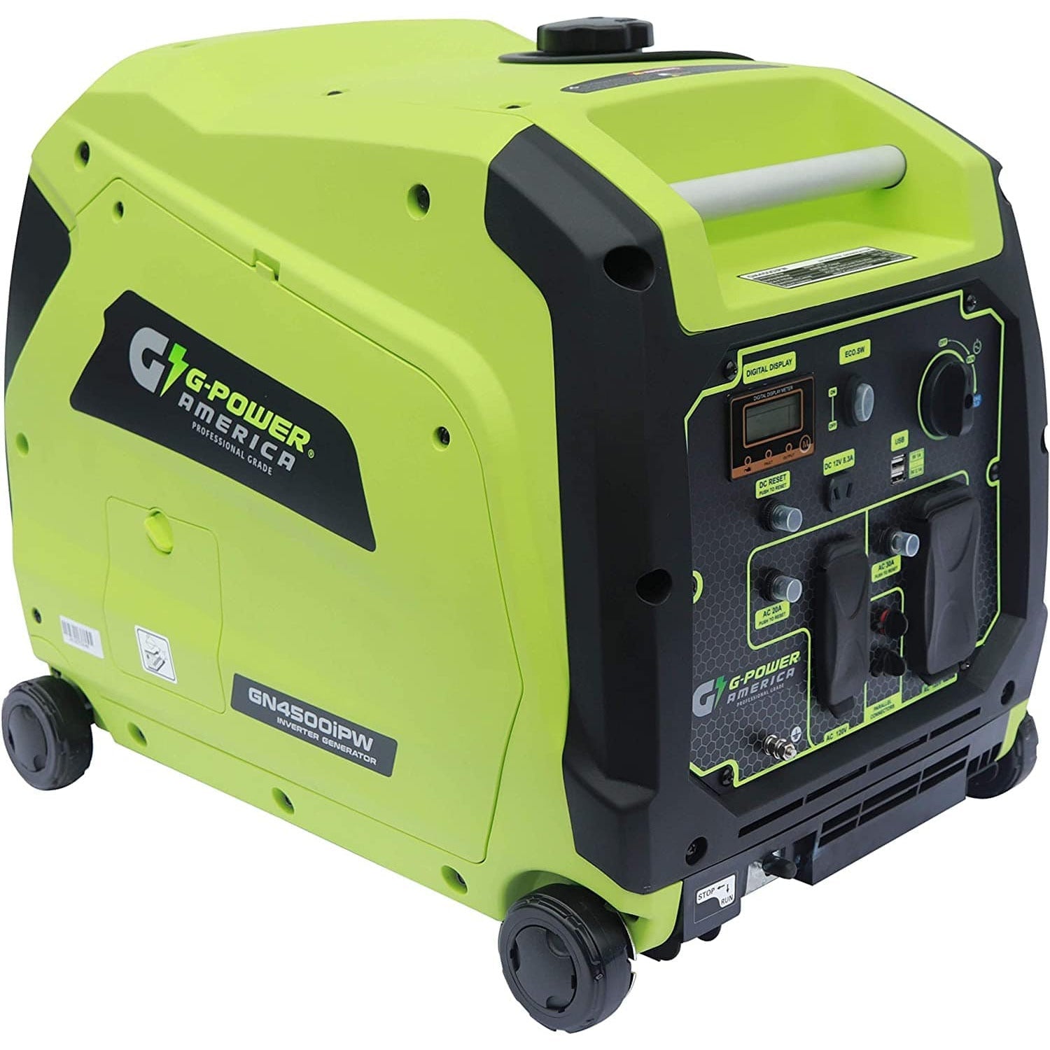 Green-Power America 4,500/3,600 W Gas Portable Inverter Generator - GN4500iPW