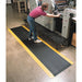 Wearwell Diamond-Plate SpongeCote UltraSoft Mat, 3' Width x 75' Length x 15/16" Thickness, Black/Yellow - 414.1516x3x75BYL