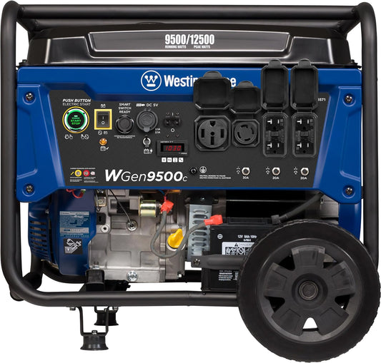Westinghouse Generator 9500W/12500W 50 Amp Remote Start Gas with CO Sensor New - WGEN9500C