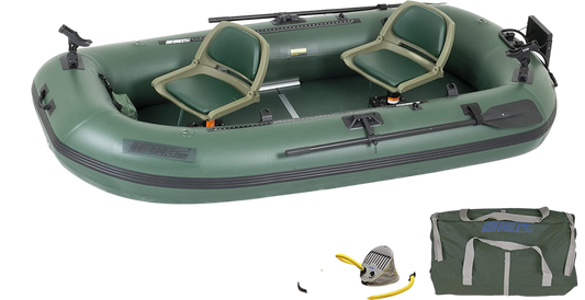 Sea Eagle Stealth Stalker STS10 Inflatable Portable Frameless Fishing Boat Pro Package Green New - STS10K_P
