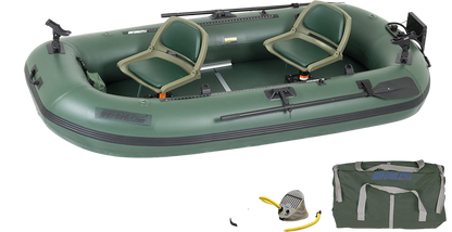 Sea Eagle Stealth Stalker STS10 Inflatable Portable Frameless Fishing Boat Pro Package Green New - STS10K_P