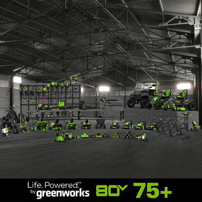 Greenworks 80V 21" Cordless Battery 3-in-1 Push Lawn Mower w/ 5.0Ah Battery & Charger - 2546902